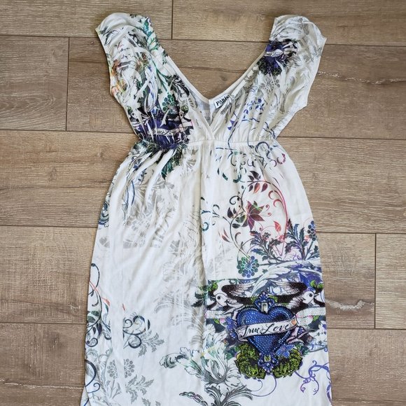 [Paris Paris] Summer Print Dress Swimsuit Cover-up - Picture 1 of 8